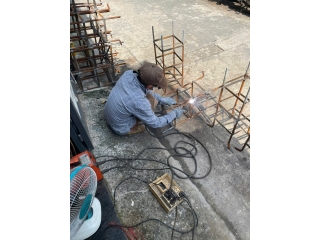 Gia công hàn khung bulong neo móng trụ đèn
